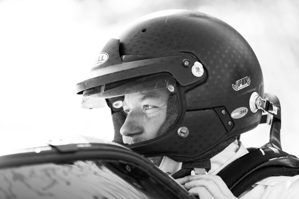 Evgeny Kireev - in race car with helmet